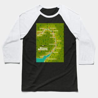 River Severn map Baseball T-Shirt